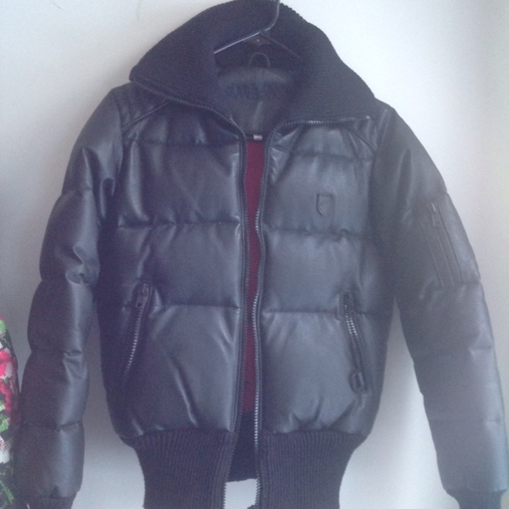 WESC LEATHER BOMBER